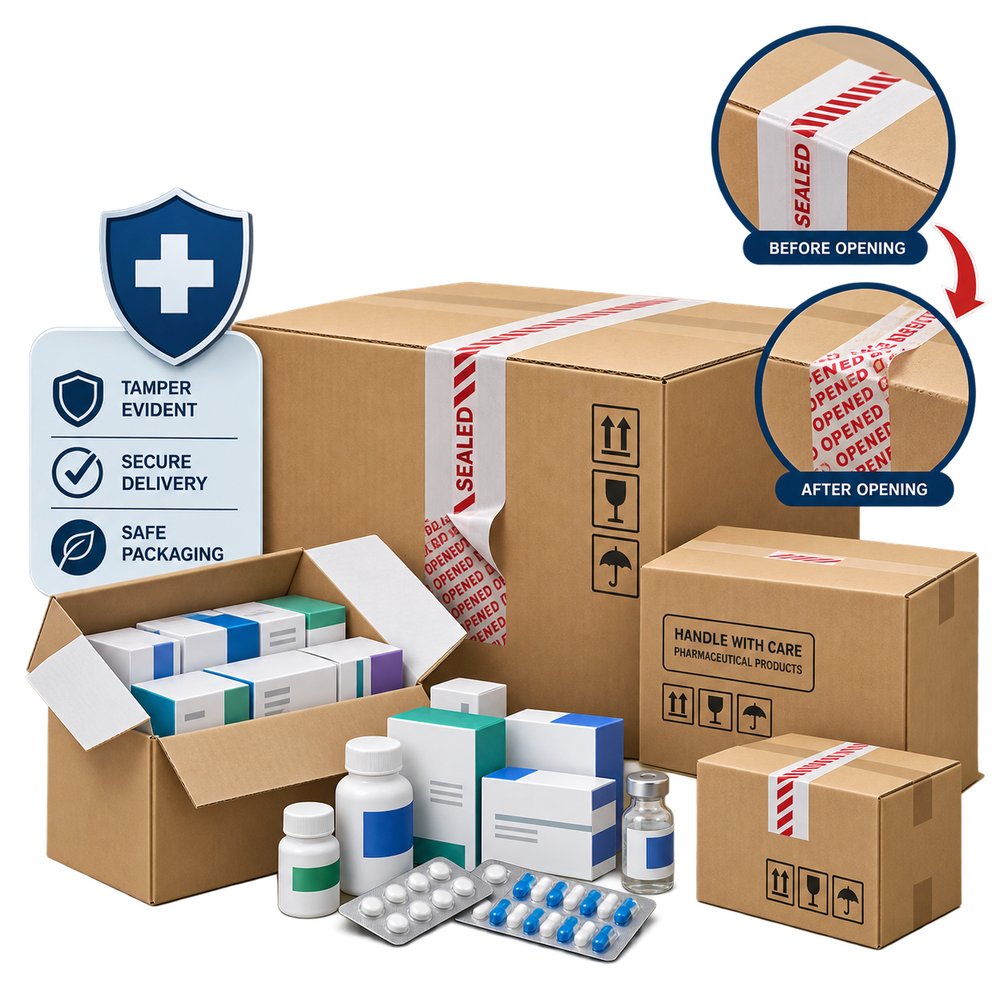Pharma case study - Krishiv Packaging tamper-evident boxes