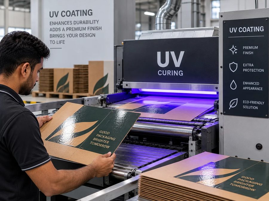 Dripoff UV step in Krishiv Packaging manufacturing process